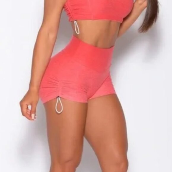 Bombshell Sportswear Toggle Shorts Coral Size Medium - Picture 3 of 12